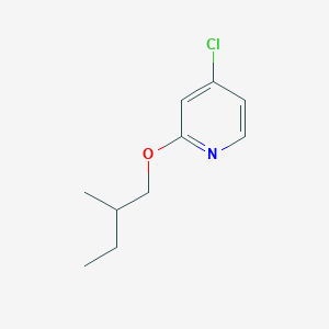 molecular formula C10H14ClNO B3232799 4-Chloro-2-(2-methylbutoxy)pyridine CAS No. 1346706-95-3