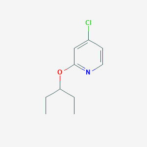 molecular formula C10H14ClNO B3232808 4-Chloro-2-(pentan-3-yloxy)pyridine CAS No. 1346706-97-5