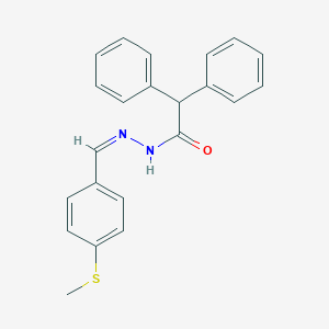 molecular formula C22H20N2OS B323282 N'-[4-(methylsulfanyl)benzylidene]-2,2-diphenylacetohydrazide 