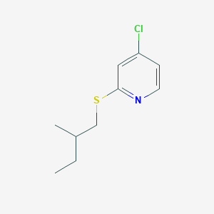 molecular formula C10H14ClNS B3232823 4-Chloro-2-((2-methylbutyl)thio)pyridine CAS No. 1346707-31-0