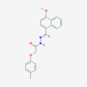molecular formula C21H20N2O3 B323283 N'-[(4-methoxy-1-naphthyl)methylene]-2-(4-methylphenoxy)acetohydrazide 