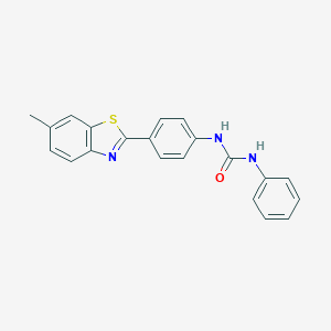 molecular formula C21H17N3OS B323284 N-[4-(6-methyl-1,3-benzothiazol-2-yl)phenyl]-N'-phenylurea 