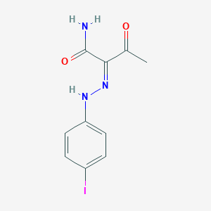 molecular formula C10H10IN3O2 B323285 (2Z)-2-[(4-iodophenyl)hydrazinylidene]-3-oxobutanamide 