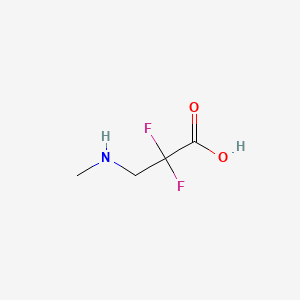 molecular formula C4H7F2NO2 B3232865 2,2-Difluoro-3-(methylamino)propanoic acid CAS No. 1346746-34-6