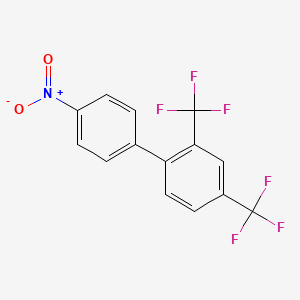 molecular formula C14H7F6NO2 B3232893 4'-Nitro-2,4-bis(trifluoromethyl)-1,1'-biphenyl CAS No. 1346808-89-6