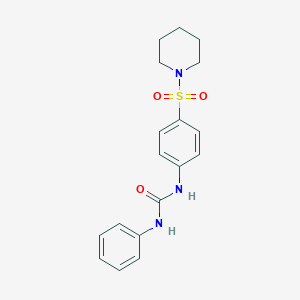 molecular formula C18H21N3O3S B323292 N-phenyl-N'-[4-(1-piperidinylsulfonyl)phenyl]urea 