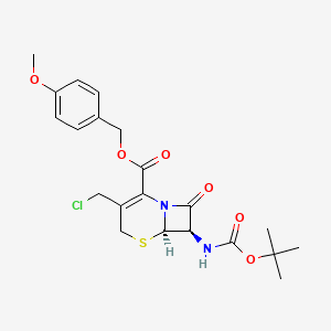 (4-methoxyphenyl)methyl (6R,7R)-3-(chloromethyl)-7-[(2-methylpropan-2-yl)oxycarbonylamino]-8-oxo-5-thia-1-azabicyclo[4.2.0]oct-2-ene-2-carboxylate