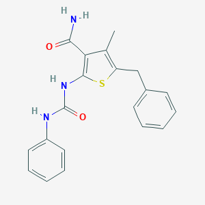 molecular formula C20H19N3O2S B323294 5-Benzyl-4-methyl-2-[(phenylcarbamoyl)amino]thiophene-3-carboxamide 