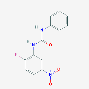 molecular formula C13H10FN3O3 B323296 1-(2-氟-5-硝基苯基)-3-苯基脲 