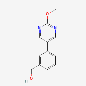 molecular formula C12H12N2O2 B3232971 (3-(2-Methoxypyrimidin-5-yl)phenyl)methanol CAS No. 1349715-74-7