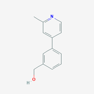 molecular formula C13H13NO B3233000 (3-(2-Methylpyridin-4-yl)phenyl)methanol CAS No. 1349719-06-7