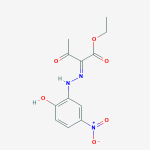 molecular formula C12H13N3O6 B323301 ethyl (2E)-2-[(2-hydroxy-5-nitrophenyl)hydrazinylidene]-3-oxobutanoate 