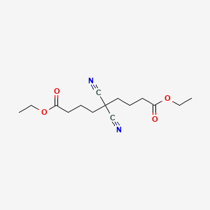 molecular formula C15H22N2O4 B3233011 Diethyl 5,5-dicyanononanedioate CAS No. 1350475-35-2