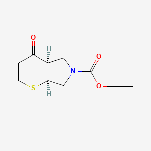 molecular formula C12H19NO3S B3233015 tert-Butyl (4aR,7aS)-4-oxohexahydrothiopyrano[2,3-c]pyrrole-6(2H)-carboxylate CAS No. 1350475-47-6