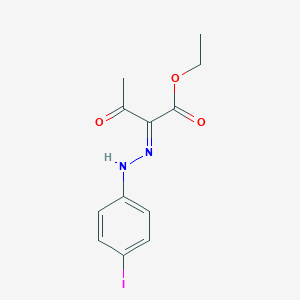 molecular formula C12H13IN2O3 B323303 ethyl (2E)-2-[(4-iodophenyl)hydrazinylidene]-3-oxobutanoate 