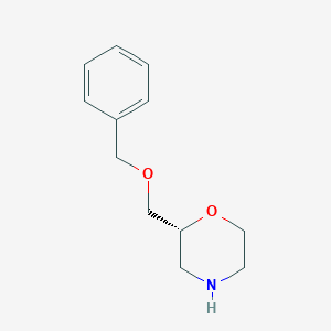 molecular formula C12H17NO2 B3233030 (R)-2-(benzyloxymethyl)morpholine CAS No. 135065-70-2
