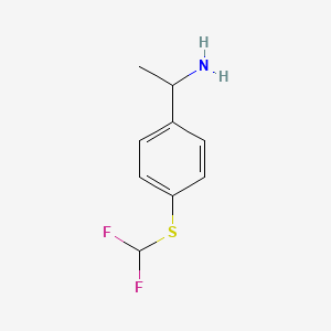 molecular formula C9H11F2NS B3233064 1-{4-[(Difluoromethyl)sulfanyl]phenyl}ethan-1-amine CAS No. 135132-44-4