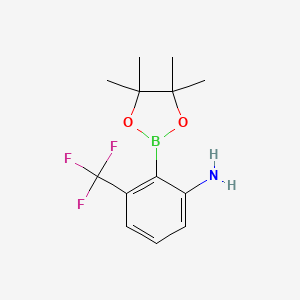 Benzenamine, 2-(4,4,5,5-tetramethyl-1,3,2-dioxaborolan-2-yl)-3-(trifluoromethyl)-