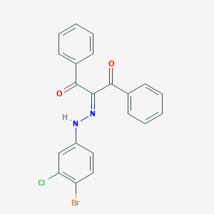 molecular formula C21H14BrClN2O2 B323308 2-[(4-bromo-3-chlorophenyl)hydrazinylidene]-1,3-diphenylpropane-1,3-dione 