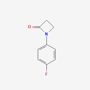 molecular formula C9H8FNO B3233097 1-(4-Fluorophenyl)azetidin-2-one CAS No. 135154-76-6