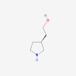 molecular formula C6H13NO B3233108 (3R)-3-Pyrrolidineethanol CAS No. 1351597-21-1