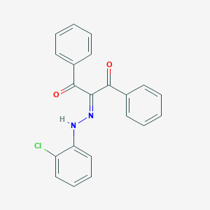 molecular formula C21H15ClN2O2 B323311 2-[(2-chlorophenyl)hydrazinylidene]-1,3-diphenylpropane-1,3-dione 
