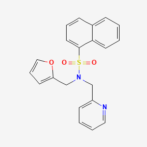 molecular formula C21H18N2O3S B3233116 N-(furan-2-ylmethyl)-N-(pyridin-2-ylmethyl)naphthalene-1-sulfonamide CAS No. 1351599-76-2