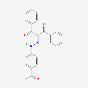 molecular formula C23H18N2O3 B323313 2-[(4-acetylphenyl)hydrazinylidene]-1,3-diphenylpropane-1,3-dione 