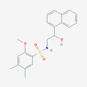 molecular formula C21H23NO4S B3233138 N-(2-hydroxy-2-(naphthalen-1-yl)ethyl)-2-methoxy-4,5-dimethylbenzenesulfonamide CAS No. 1351609-00-1