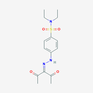 molecular formula C15H21N3O4S B323314 4-[2-(2,4-dioxopentan-3-ylidene)hydrazinyl]-N,N-diethylbenzenesulfonamide 