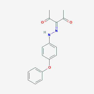 molecular formula C17H16N2O3 B323315 3-[(4-phenoxyphenyl)hydrazinylidene]pentane-2,4-dione 