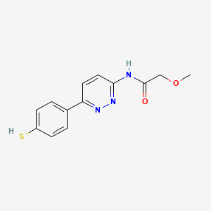 molecular formula C13H13N3O2S B3233169 N-(6-(4-mercaptophenyl)pyridazin-3-yl)-2-methoxyacetamide CAS No. 1351652-58-8
