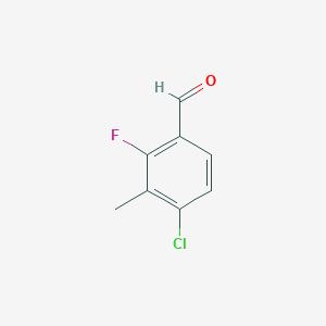 molecular formula C8H6ClFO B3233202 4-Chloro-2-fluoro-3-methylbenzaldehyde CAS No. 1351668-29-5