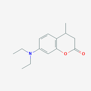 molecular formula C14H19NO2 B3233204 7-(Diethylamino)-4-methyl-3,4-dihydro-2H-1-benzopyran-2-one CAS No. 13518-90-6
