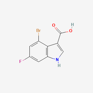molecular formula C9H5BrFNO2 B3233245 4-Bromo-6-fluoroindole-3-carboxylic Acid CAS No. 1352394-36-5