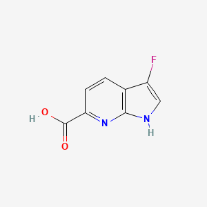 molecular formula C8H5FN2O2 B3233249 3-fluoro-1H-pyrrolo[2,3-b]pyridine-6-carboxylic acid CAS No. 1352394-37-6