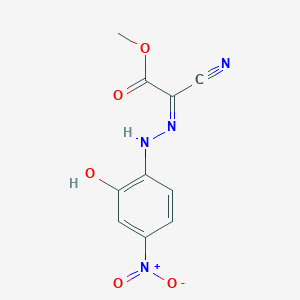 molecular formula C10H8N4O5 B323326 Methyl cyano({2-hydroxy-4-nitrophenyl}hydrazono)acetate 