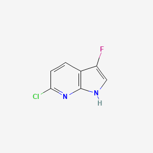 molecular formula C7H4ClFN2 B3233260 6-Chloro-3-fluoro-1H-pyrrolo[2,3-b]pyridine CAS No. 1352395-89-1