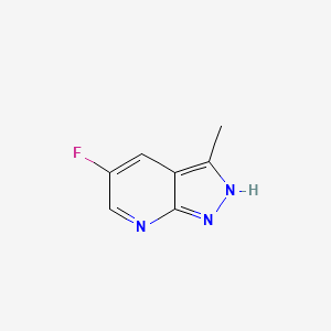 molecular formula C7H6FN3 B3233272 5-Fluoro-3-methyl-1H-pyrazolo[3,4-b]pyridine CAS No. 1352398-42-5