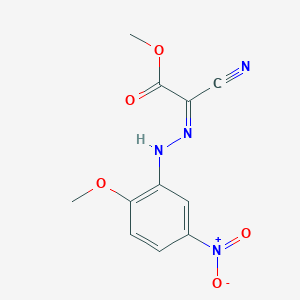 molecular formula C11H10N4O5 B323328 Methyl cyano({5-nitro-2-methoxyphenyl}hydrazono)acetate 