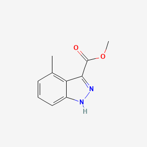 molecular formula C10H10N2O2 B3233281 1H-吲唑-3-甲酸，4-甲基，甲酯 CAS No. 1352415-05-4