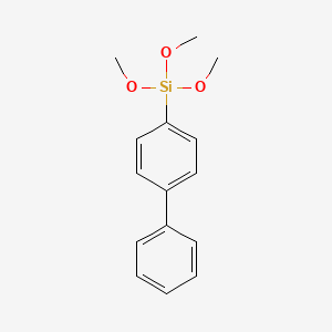 molecular formula C15H18O3Si B3233286 Silane, [1,1'-biphenyl]-4-yltrimethoxy- CAS No. 135251-76-2