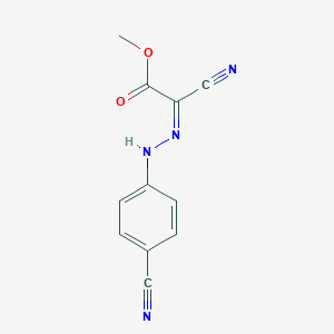 molecular formula C11H8N4O2 B323331 Methyl cyano[(4-cyanophenyl)hydrazono]acetate 