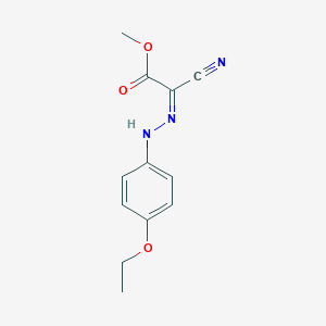 molecular formula C12H13N3O3 B323332 Methyl cyano[(4-ethoxyphenyl)hydrazono]acetate 