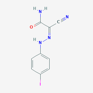 molecular formula C9H7IN4O B323337 2-Cyano-2-[(4-iodophenyl)hydrazono]acetamide 