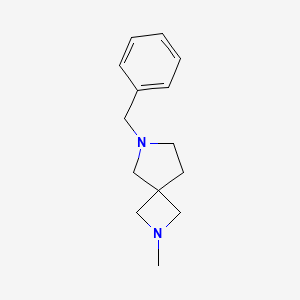molecular formula C14H20N2 B3233372 2,6-Diazaspiro[3.4]octane, 2-methyl-6-(phenylmethyl)- CAS No. 135380-29-9