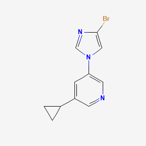 molecular formula C11H10BrN3 B3233379 4-Bromo-1-(5-cyclopropyl-3-pyridyl)imidazole CAS No. 1353854-84-8