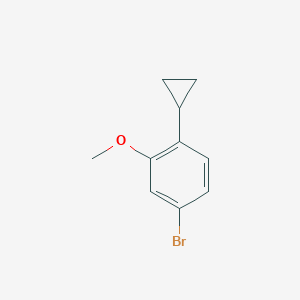 molecular formula C10H11BrO B3233380 3-Methoxy-4-cyclopropylbromobenzene CAS No. 1353855-16-9