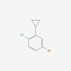 molecular formula C9H8BrCl B3233389 4-氯-3-环丙基溴苯 CAS No. 1353855-70-5