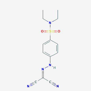 molecular formula C13H15N5O2S B323340 4-[2-(dicyanomethylene)hydrazino]-N,N-diethylbenzenesulfonamide 
